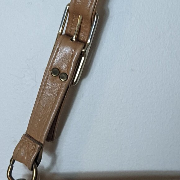 Vintage Lion Head Leather Ruth Saltz Shoulder Tote Bag Gold Tone Hardware - Picture 9 of 15